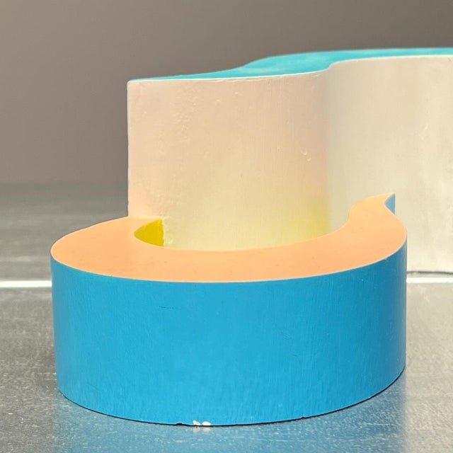 Paint Govert Heikoop, Dutch Postmodern Sculpture, Painted Plywood, 1986 For Sale - Image 7 of 9