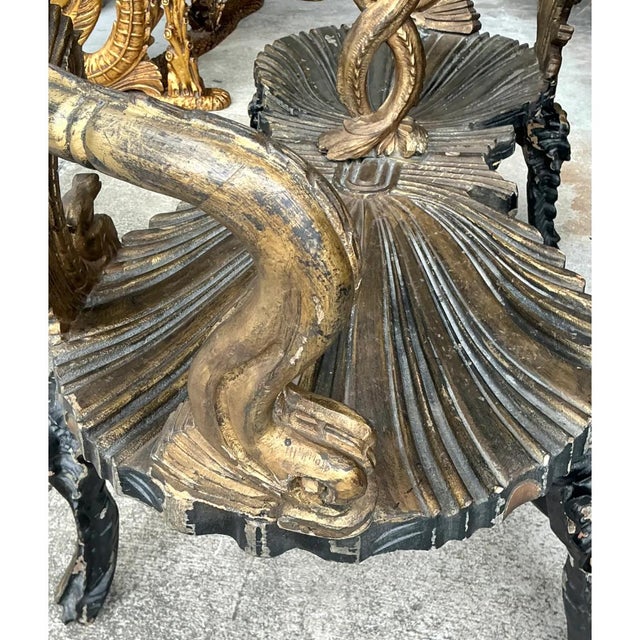 Vintage Gilt Carved Grotto Tete-a-Tete For Sale - Image 10 of 14