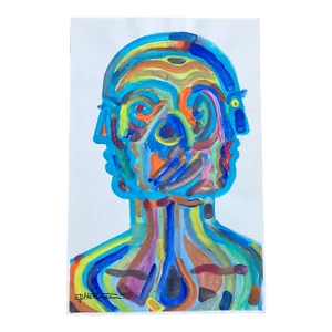 Contemporary Original Abstract Portrait Painting by Ej Hartmann