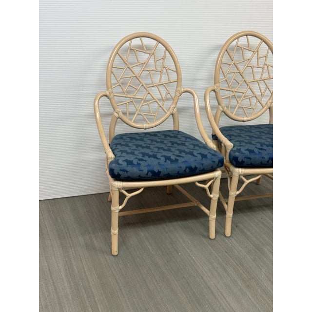 Elinor McGuire for McGuire Furniture Crackled Ice Dining Chairs, Pair For Sale In San Francisco - Image 6 of 12