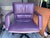 1990s Mario Bellini Vitra Figura Post Modern Purple Leather Desk Chair For Sale - Image 11 of 12
