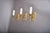 Metal Louis XVI Gilt Metal Wall Sconces with Oval Beaded Backplates, 1950s, Set of 3 For Sale - Image 7 of 7