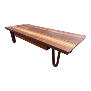 Vintage 1950s Edward Wormley for Dunbar Long John Bench With Drawer