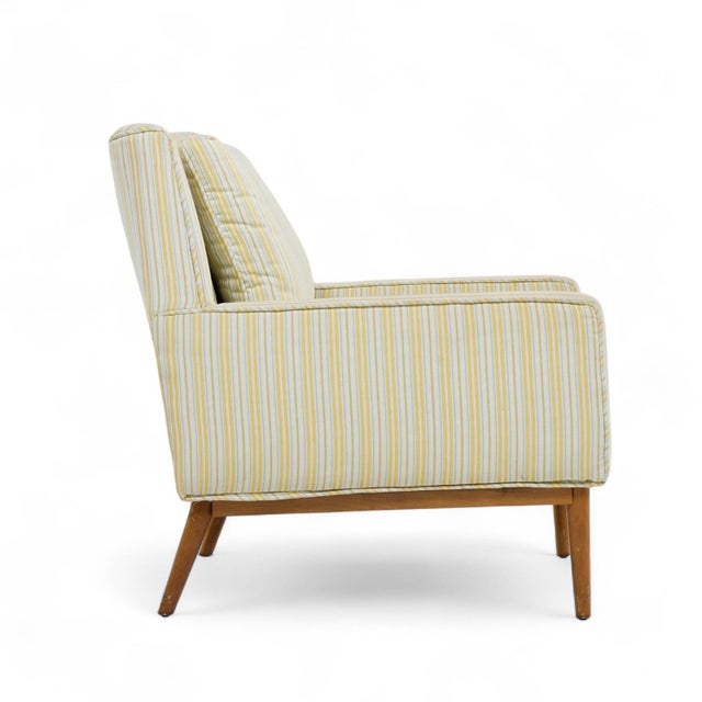 Paul McCobb for Directional Model 302 Mid Century Walnut Lounge Chairs - Pair For Sale - Image 11 of 12