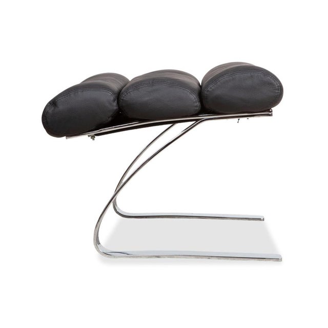 Set of Leather and Chrome Sinus Armchair and Ottoman from COR For Sale - Image 12 of 14