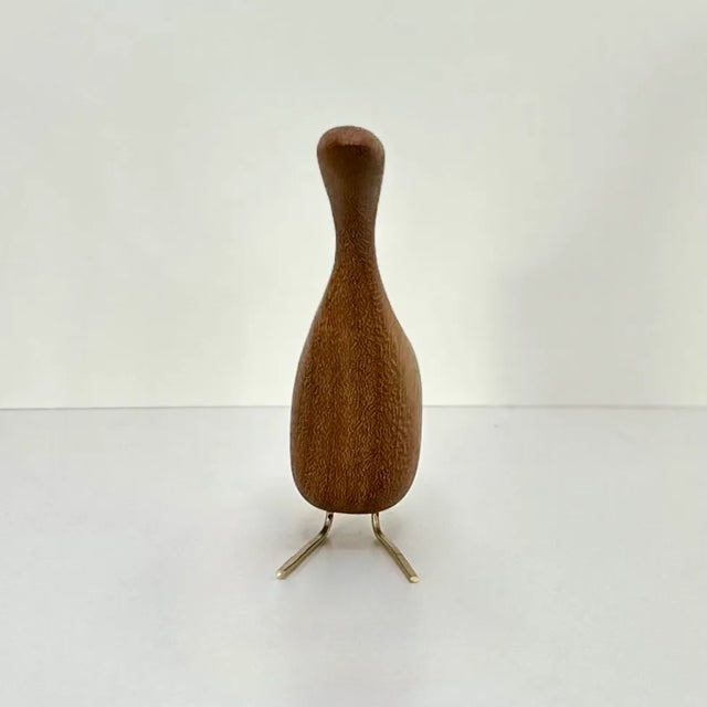Mid Century Modern/ Danish Jacob Hermann Style Teak Goose Figurine For Sale - Image 4 of 9