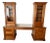 Large Architectural Executive Office Suite – Desk + Dual Display Towers + Matching Cabinet For Sale