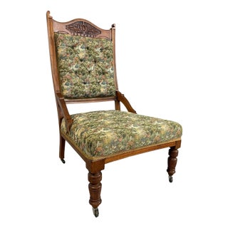 Antique Victorian Eastlake-Style Parlor Chair, 1900 For Sale