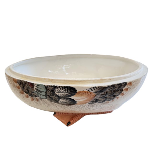 Late 20th Century Mottahedeh Chinese Export Style Porcelain Goose Tureen Made in Italy For Sale - Image 14 of 14