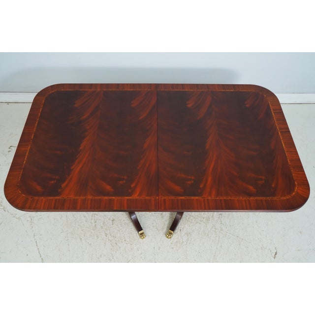 Traditional Henkel Harris Model 2276 Flame Mahogany Dining Room Table For Sale - Image 3 of 18