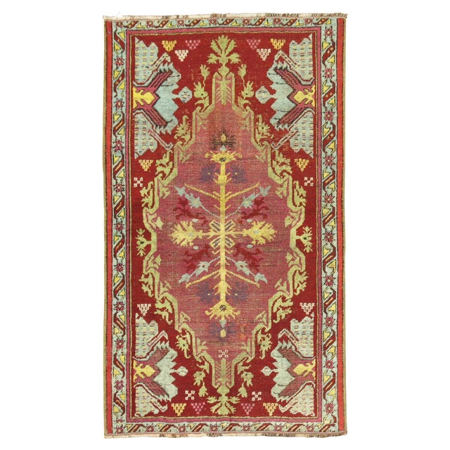 Cranberry 19th Century Antique Turkish Ghiordes Rug For Sale - Image 15 of 18