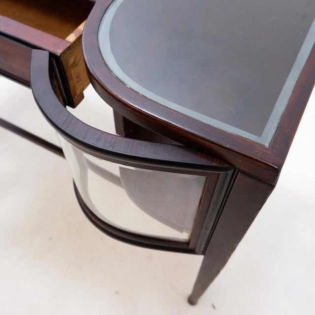 Art Deco Console Table with Curved Display Cases For Sale - Image 6 of 15