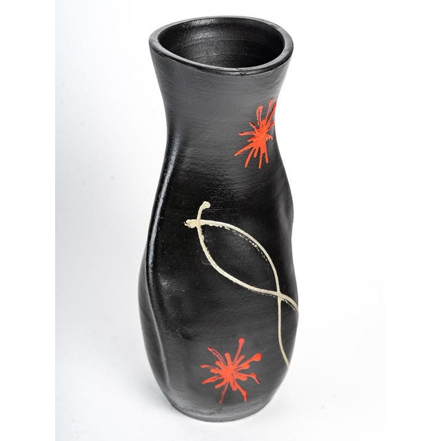 Painted Terracotta Vase, 1950s For Sale - Image 4 of 5