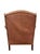 Brown Vintage Baker Milling Road Leather Wingback Chair & Ottoman With Nailheads and Casters For Sale - Image 8 of 12