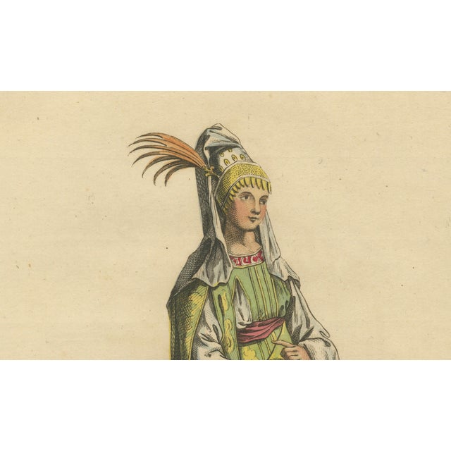 Mid 18th Century European School Artist, Habit of a Noble Lady of Alexandria in 1581, 1749, Engraving For Sale - Image 5 of 9