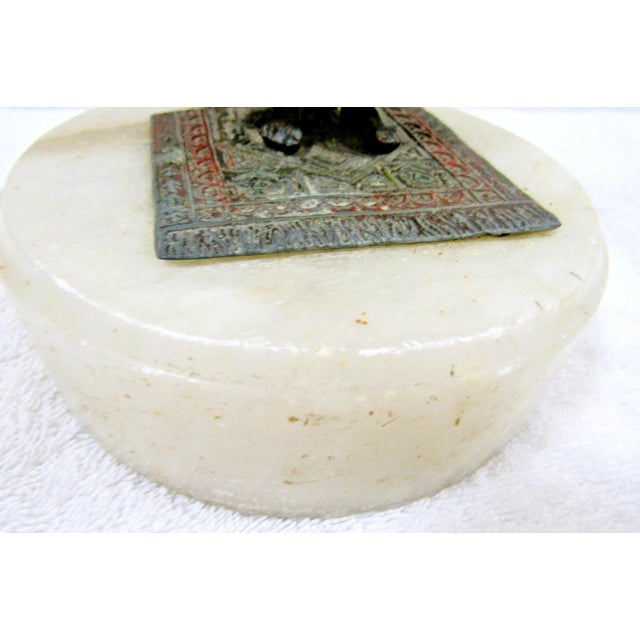 Antique Cold-Painted Bronze Praying Man Figurine Attributed to Franz Bergman For Sale - Image 14 of 17