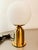 Brass Table Lamp with Satin Sphere For Sale - Image 9 of 13