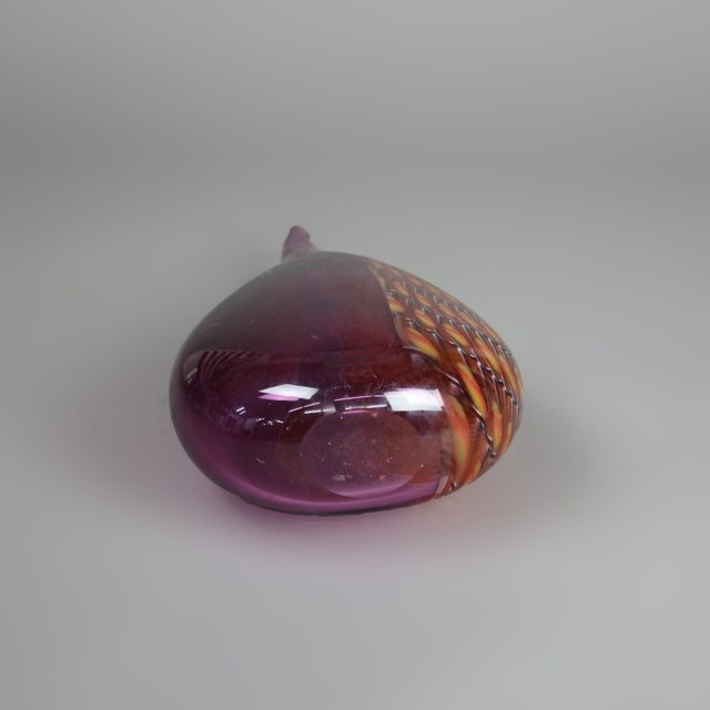 Mid Century Modern Abstract Pulled Feather Art Glass Vase C1960 Measures- 19.25"H x 4''W x 7''D