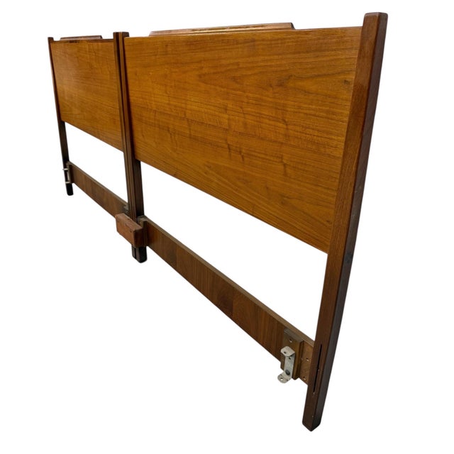 Mid-Century Modern Mid-Century Modern Drexel Declaration Walnut King Size Headboard For Sale - Image 3 of 6