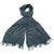 Indian Bandhani Gray Wool Scarf For Sale - Image 3 of 3