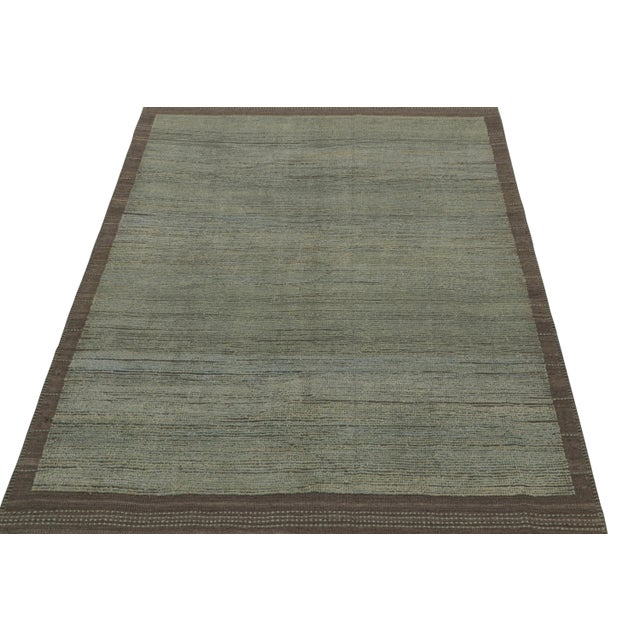Contemporary Rug & Kilim’s Contemporary Kilim in Brown, With Beige Accents For Sale - Image 3 of 7