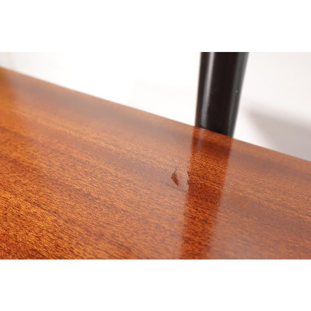 1970s Vintage Modern Library Steps Step Ladder Mahogany Mid Century Style 70's 80's Stool For Sale - Image 5 of 10