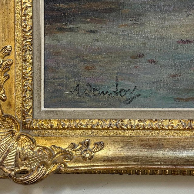 Framed Oil Painting on Canvas by Albert Dandoy (1885-1977) 'Tailfer Pond' For Sale - Image 15 of 16