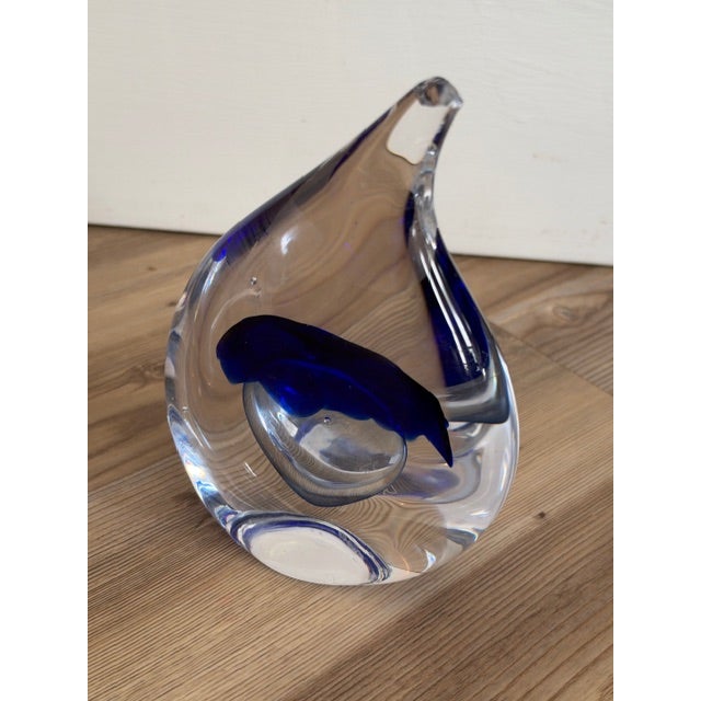 Blue Murano Teardrop Paperweight For Sale - Image 8 of 13