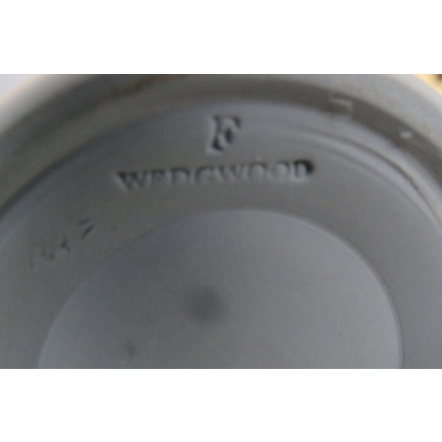 Wedgwood Blue Jasperware Grecian Women and Cherubs Trumpet Vase Posy Pot 4379b For Sale - Image 11 of 12