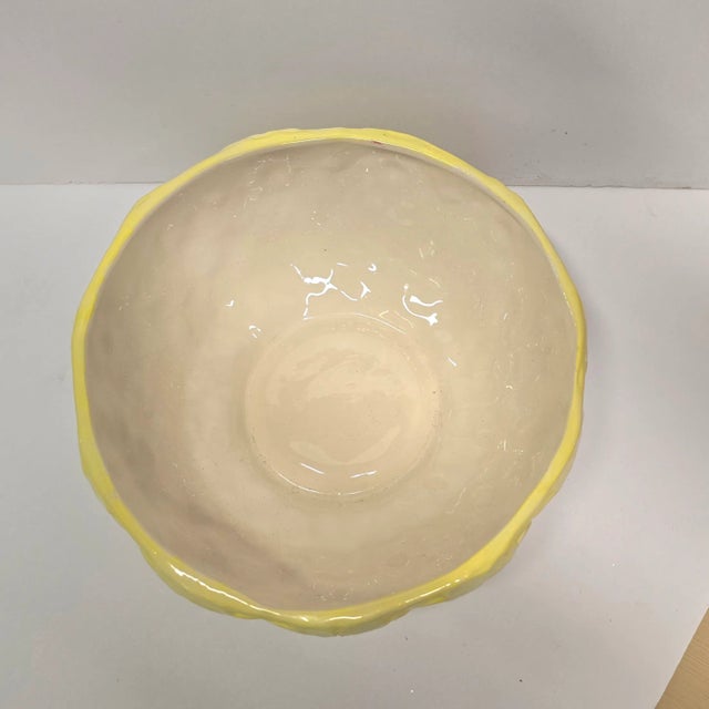 1970s Vintage Ceramic Sculpted Daisy Bowl For Sale - Image 5 of 8