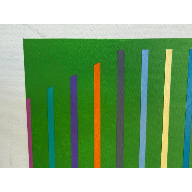 1981 Hard Edge Acrylic on Board Signed Millie Forster. This piece is not framed.