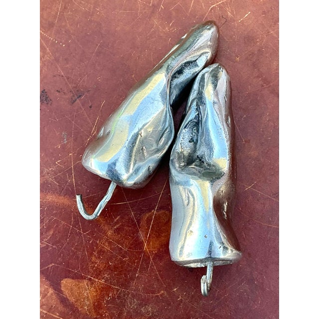 Vintage Polished Metal Bell Peppers - A Pair For Sale - Image 11 of 12