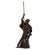 BRONZE OKIMONO OF A SAMURAI Japan, Meiji Period, circa late 19th century Patinated sand-cast and engraved bronze, unmarked...