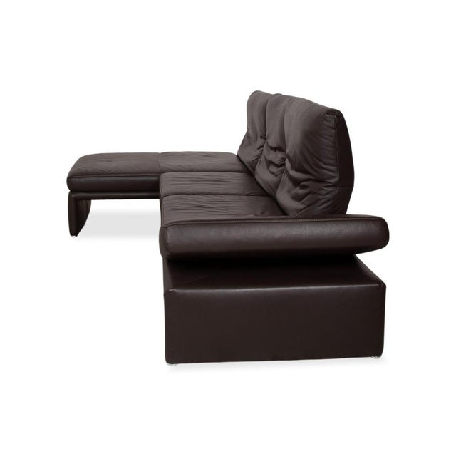 Raoul Leather Corner Sofa in Brown with Manual Function and Left Chaise by Koinor For Sale - Image 18 of 18