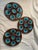 Vintage French Vallauris Majolica Oyster Plate Brown Blue Mid Century Seafood Platters-3 Plates For Sale - Image 9 of 11