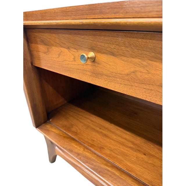 Mid-Century Modern Kent Coffey Insignia Walnut Nightstands - Set of 2 For Sale - Image 10 of 11