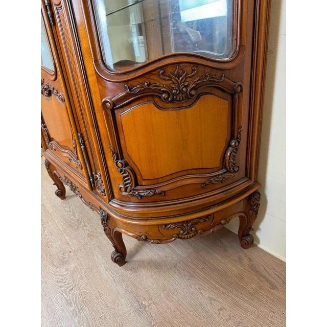 Louis XV Provençal Style Bookcase in Cherry For Sale - Image 4 of 5