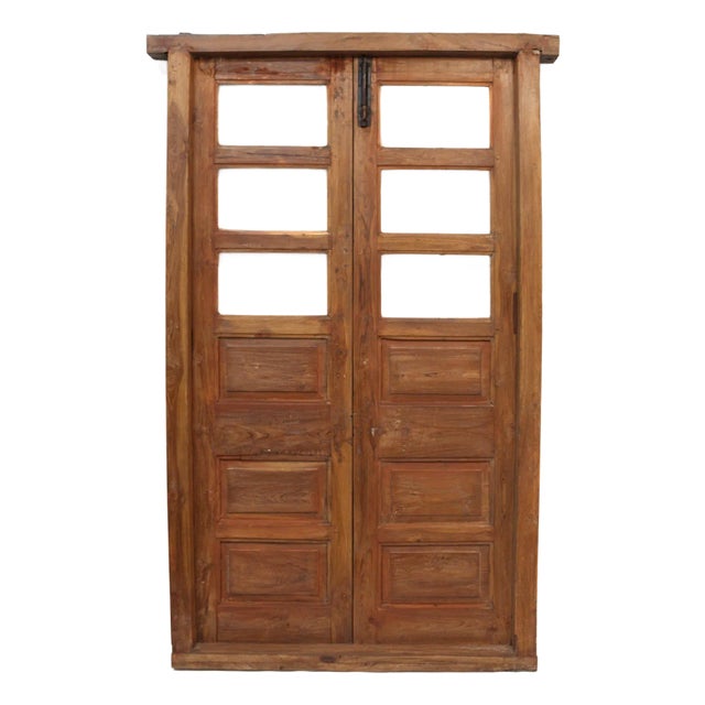 Wide Glass Door - 6 Pane For Sale