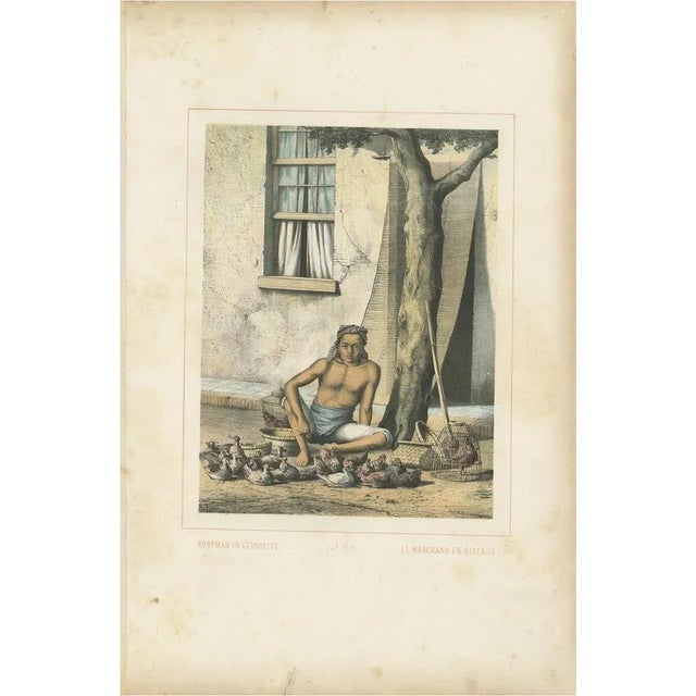 Van Pers, A Javanese Poultry Merchant, 1850, Print For Sale - Image 5 of 5