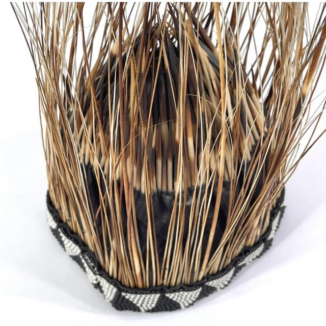 Early 20th Century Ndebele-Style Porcupine Quill Headdress MATTER COLLECTION For Sale - Image 4 of 6