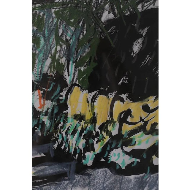 Johan Adam Linneballe, Johan Adam Linneballe, Sommer I Haven Iii, Mixed Media on Paper, 1993, Framed, 1993, Mixed Media For Sale - Image 4 of 6