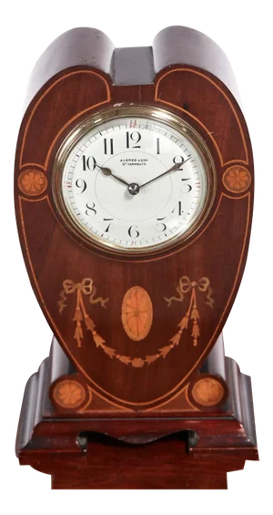 Edwardian Inlaid Mahogany Mantel Clock