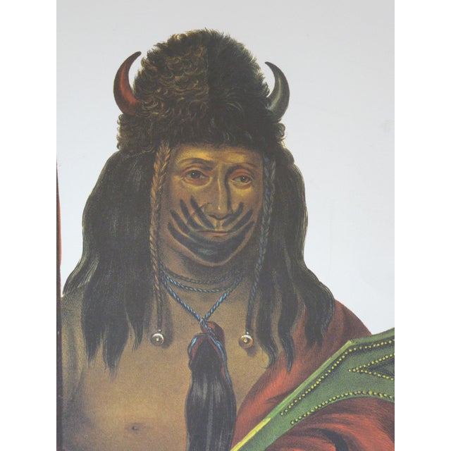 Prints Native American Wa-Pel-La Musquakees Chief Kish-Ke-Kosh Fox Brave. "The History of the Indian Tribes of North America" Reproduction - Set of 2 For Sale - Image 6 of 10