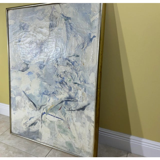 Contemporary Signed Vintage Abstract Painting - Mid-Century Modern Original Art For Sale - Image 3 of 17