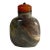 19th Century. Chinese Carved Macaroni Shadow Agate Snuff Bottle Chalcedony Translucent For Sale