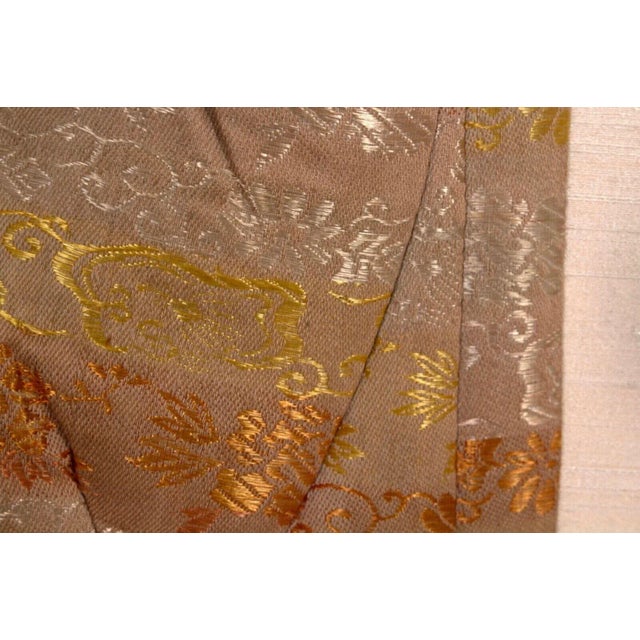 Antique Japanese Silk Brocade Oshie Art Geisha Puppet Dolls in Shadow Box Frame For Sale - Image 10 of 12