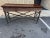 Vintage Regency Style Dark Stained Metal Base Console Table For Sale - Image 14 of 17