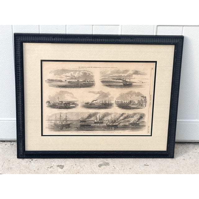 Add a striking piece of history to your library, office, or gallery wall with this framed centerfold engraving from the...