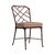 Brown Jordan Calcutta Side Chair in Almandine with Fusion Clay and Sea Salt Welt Cushions For Sale