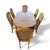 Late 20th Century Oak and Cane Dining Set With Oval Extending Table and Six Chairs For Sale - Image 12 of 13
